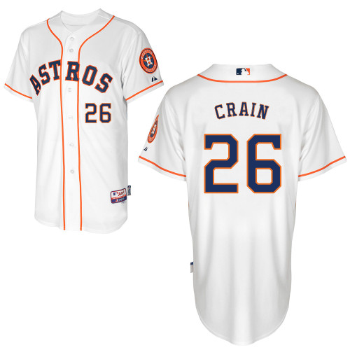 Jesse Crain #26 MLB Jersey-Houston Astros Men's Authentic Home White Cool Base Baseball Jersey